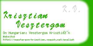 krisztian vesztergom business card